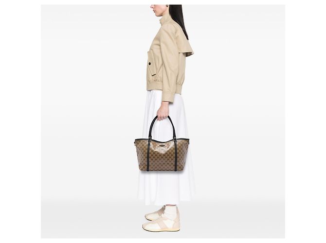 Borsa Tote Gucci Beige GG Crystal Joy - vista 5