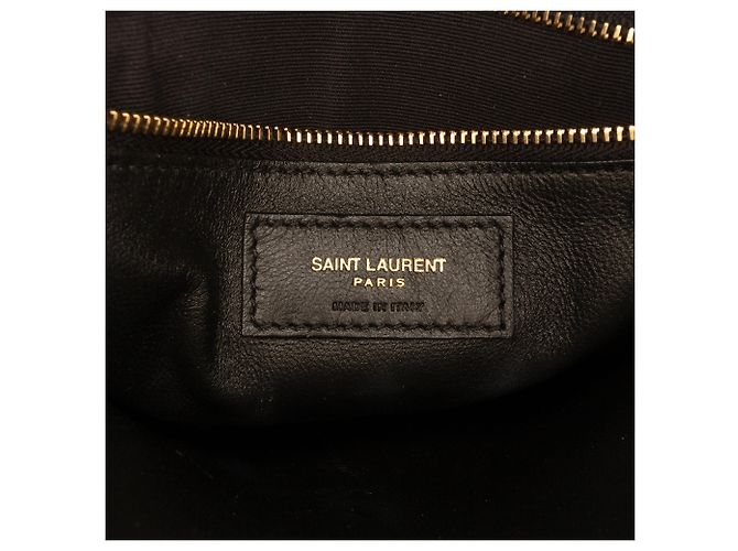 Borsa Saint Laurent Cassandra con chiusura monogramma in camoscio nero e pelle di vitello - vista 5