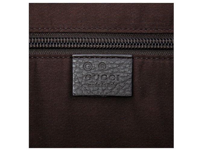 Borsa a tracolla Gucci in nylon GG marrone Marrone scuro - vista 5