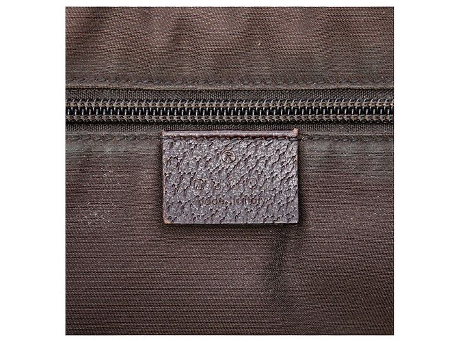 Borsa a tracolla con patta Gucci Beige GG Canvas Web - vista 5