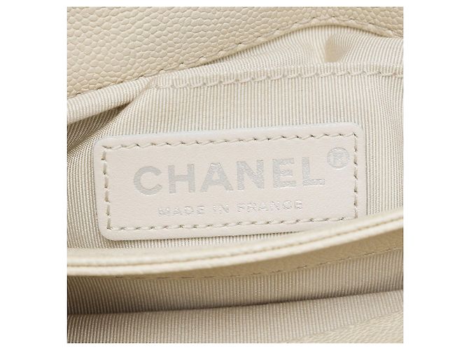 Chanel White Small Quilted Caviar Urban Companion Flap Bianco Crudo - vista 5