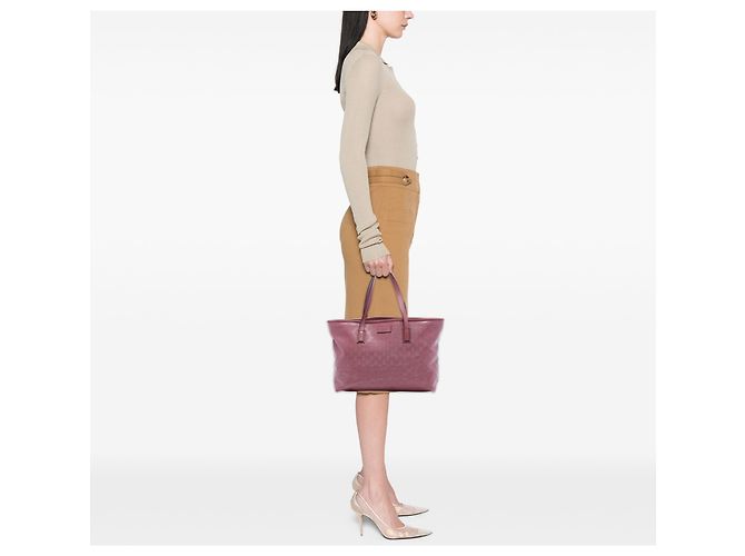 Tote Gucci Medium GG Stampata Rosa - vista 7