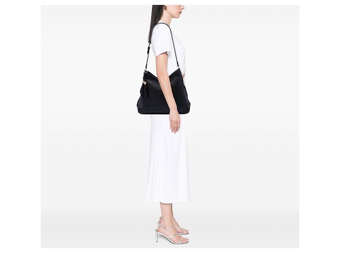 Borsa a tracolla Gucci Marrakech in vitello nero - vista 6