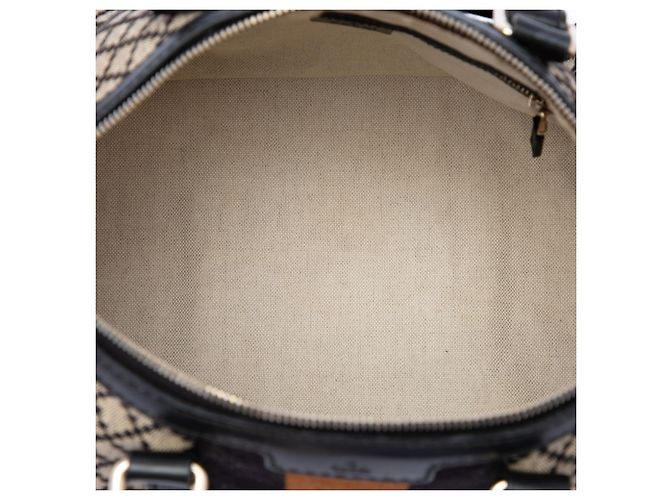 Borsa Boston Gucci Joy Medium in tela Diamante beige e Web - vista 4