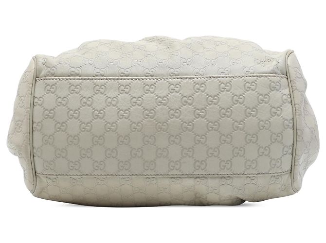 Borsa Satchel Gucci White Guccissima Sukey Bianco - vista 3