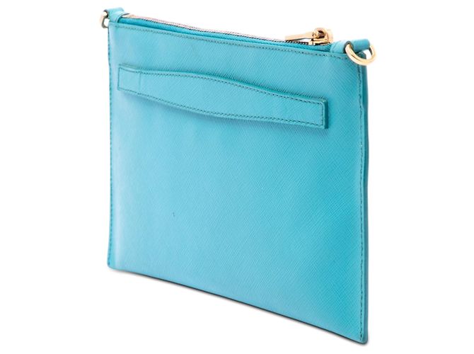 Sac à épaule Prada Blue Saffiano Bleu - vue 2