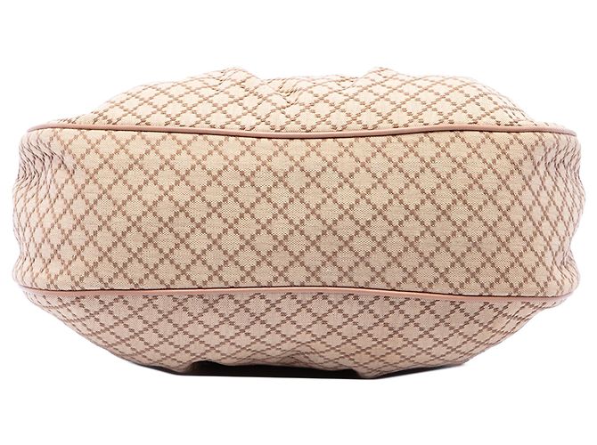 Sac à épaule Gucci Sukey en toile Diamante beige - vue 3