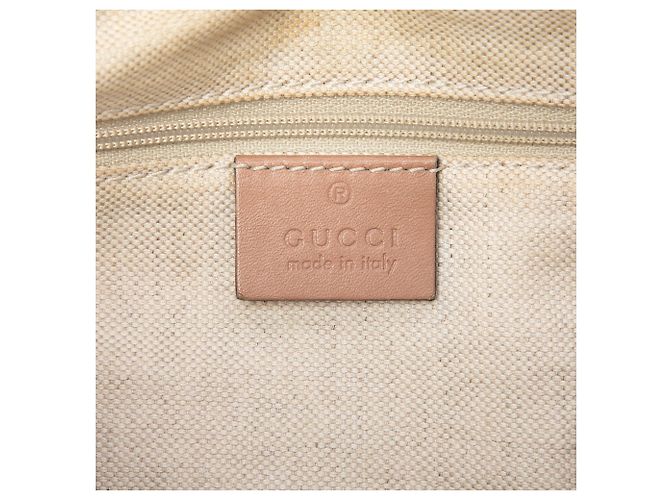 Sac à épaule Gucci Sukey en toile Diamante beige - vue 5