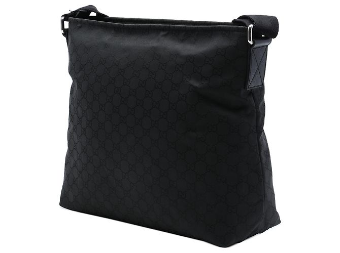 Borsa a tracolla Gucci in nylon GG nero - vista 2