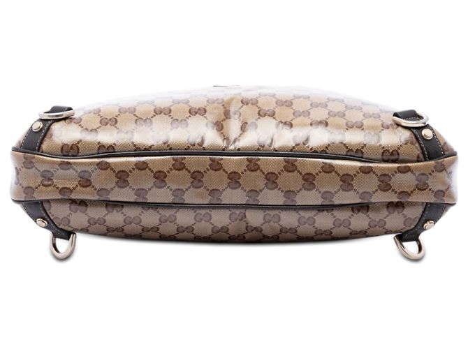 Bolso de hombro Gucci Beige GG Crystal Abbey D Ring - vista 3