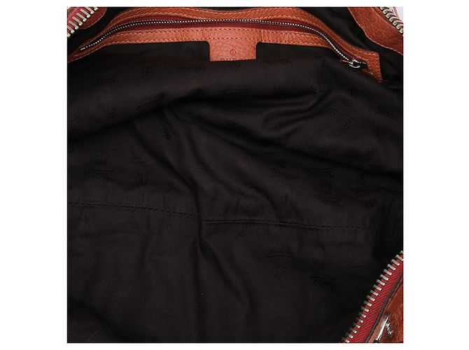 Gucci Bamboo Bar Tote aus Leder in Orange, Größe Medium - vista 4