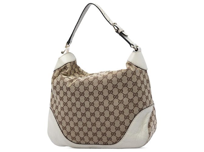 Gucci Charlotte Hobo aus beigem GG Canvas - Ansicht 2