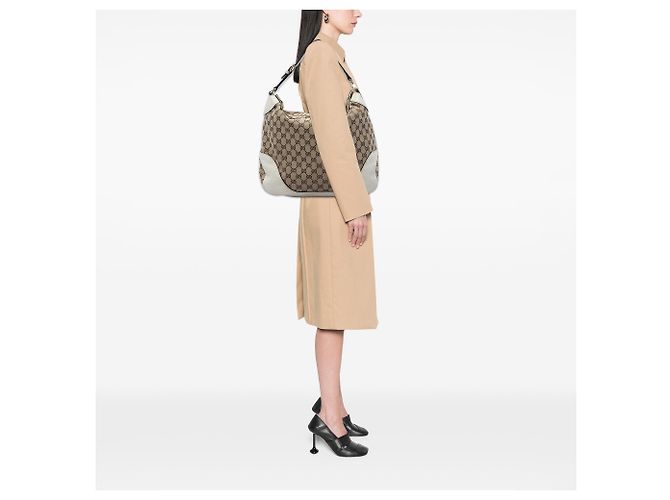 Gucci Charlotte Hobo aus beigem GG Canvas - Ansicht 5