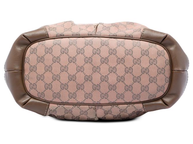Borsa Satchel Gucci Beige GG Canvas Sukey - vista 3