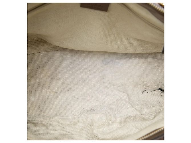 Borsa Satchel Gucci Beige GG Canvas Sukey - vista 4
