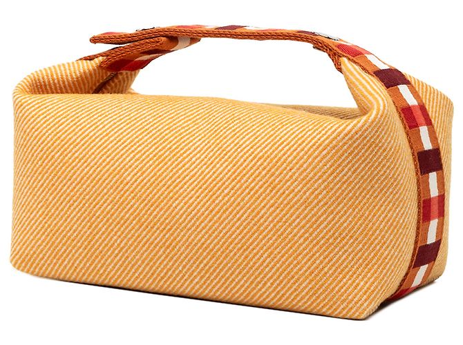 Custodia Hermès Orange Small Wool Bride A Brac Au Carre Arancione - vista 2