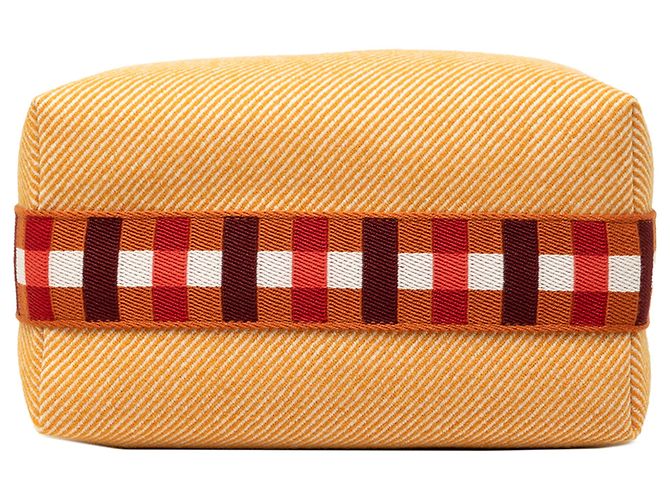 Custodia Hermès Orange Small Wool Bride A Brac Au Carre Arancione - vista 3