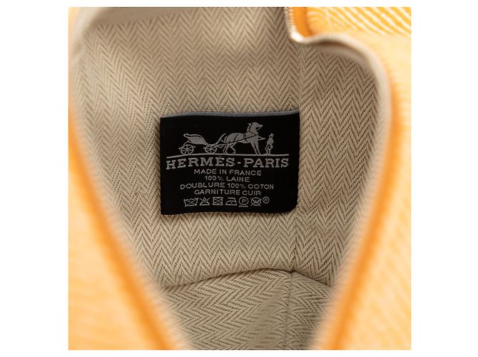 Custodia Hermès Orange Small Wool Bride A Brac Au Carre Arancione - vista 5