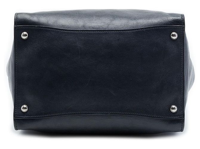 Double Borsa Prada in vitello spazzolato nero con doppio manico e doppia tasca - vista 3