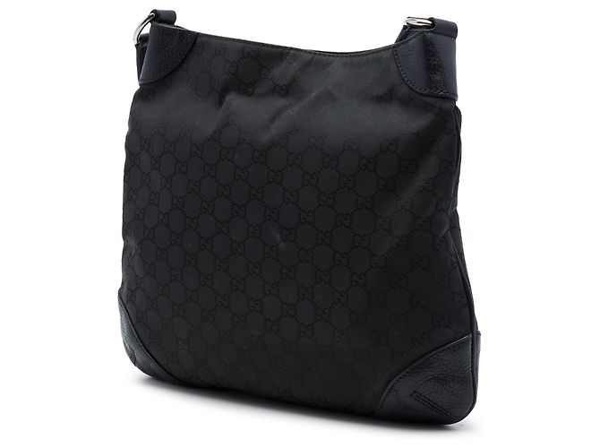Borsa a tracolla Gucci in nylon GG nero - vista 2