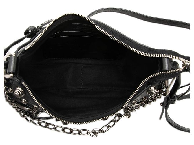 Balenciaga Mini Le Cagole Motocross in nappa nera Nero - vista 4