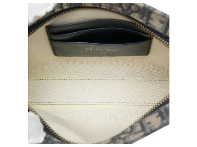 Clutch Dior in tela Oblique blu - vista 4