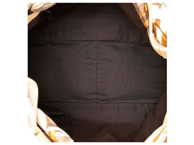 Gucci Positano Tote aus beigem Canvas Medium mit Guccissima-Besatz - Ansicht 4