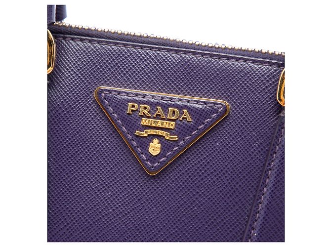 Borsa Prada Purple Small Saffiano Lux Promenade Satchel Porpora Viola scuro - vista 5