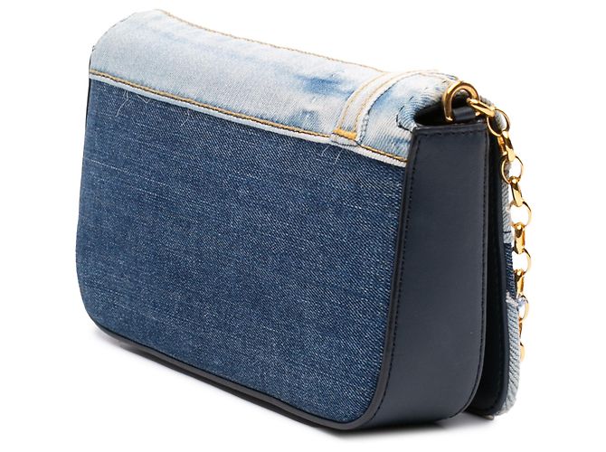 Borsa a tracolla Dolce & Gabbana Blue Denim DG Girls - vista 2