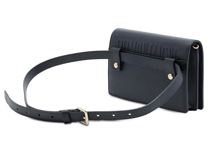 Pouch 2 in 1 Dior 30 Montaigne in vitello grana naturale nero - vista 2