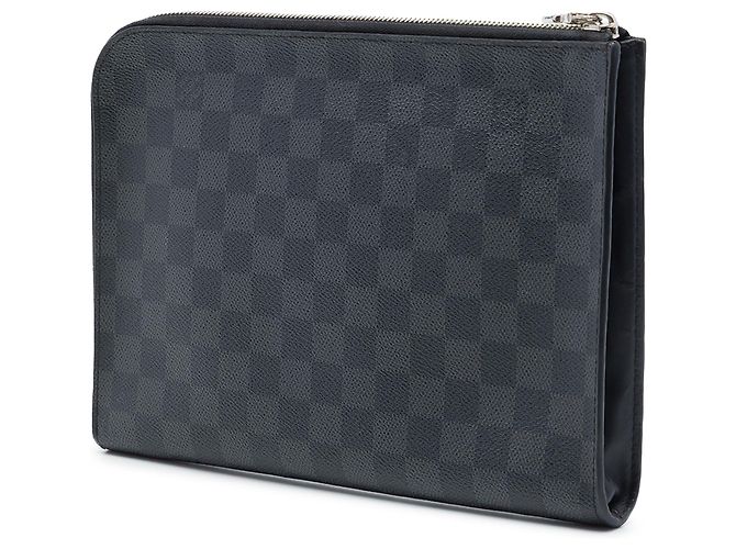 Louis Vuitton Black Damier Graphite Pochette Jour MM Schwarz - Ansicht 2