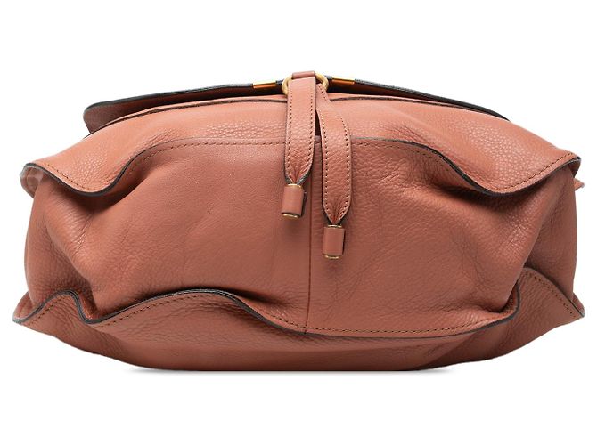 Chloé Marcie Hobo in pelle di vitello martellata rosa Large - vista 3