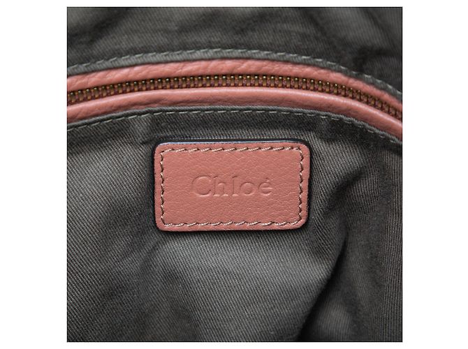 Chloé Marcie Hobo in pelle di vitello martellata rosa Large - vista 5
