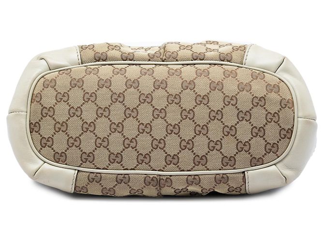 Borsa Satchel Gucci Beige GG Canvas Sukey - vista 3
