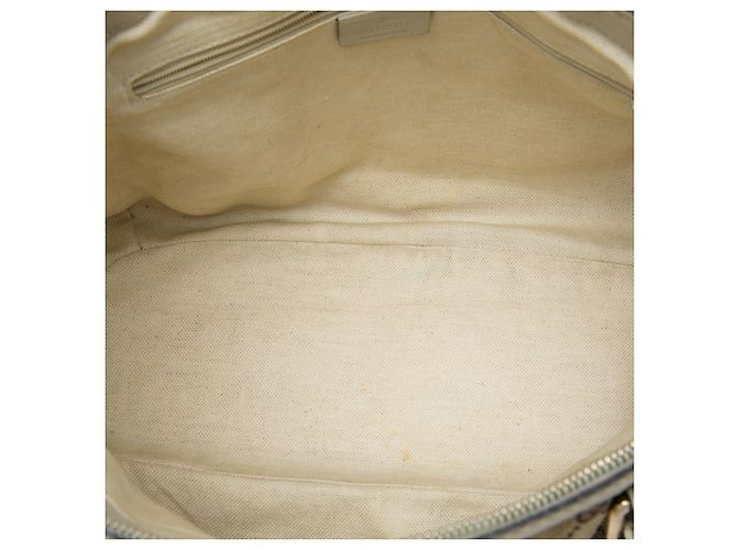 Borsa Satchel Gucci Beige GG Canvas Sukey - vista 4