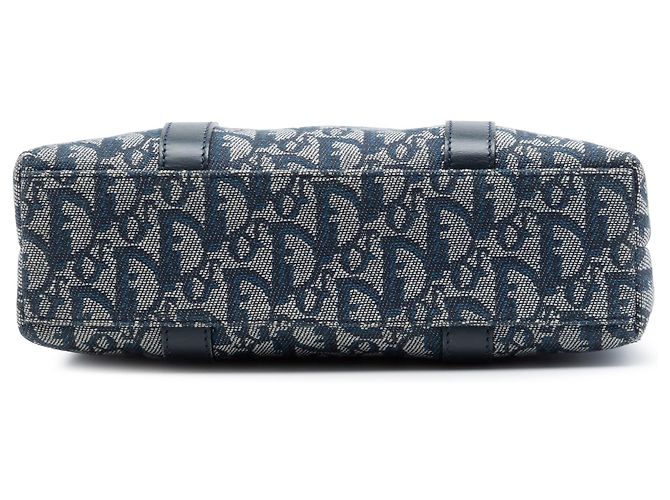Borsa Tote Dior Blue Diorissimo Trotter Canvas - vista 3