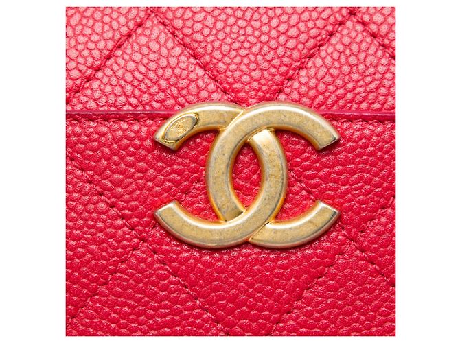 Borsa Camera Chanel Red Small CC Quilted Caviar con manico superiore Rosso - vista 6
