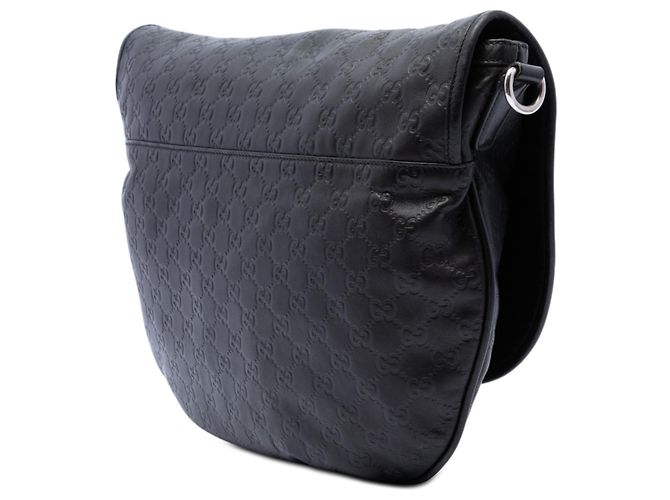 Borsa a tracolla con patta Gucci Black Guccissima Nero - vista 2