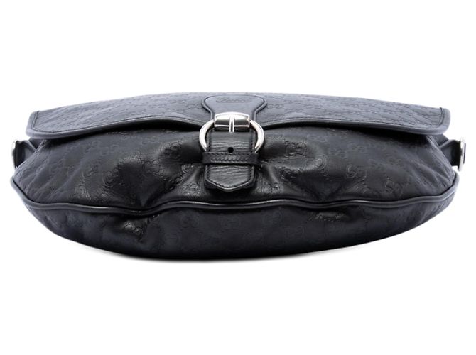 Borsa a tracolla con patta Gucci Black Guccissima Nero - vista 3