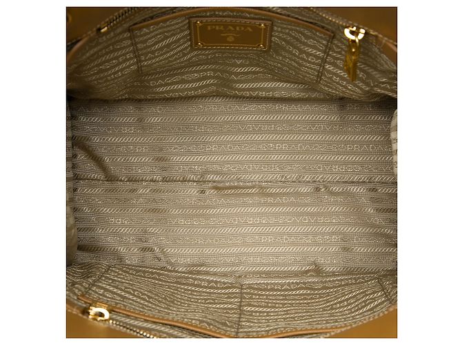 Bolso Prada de lona Canapa con ribetes de Saffiano beige - vista 4