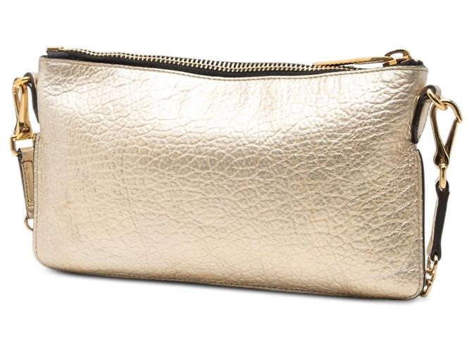 Borsa a tracolla Peyton Bow Burberry in pelle metallizzata oro D'oro - vista 2