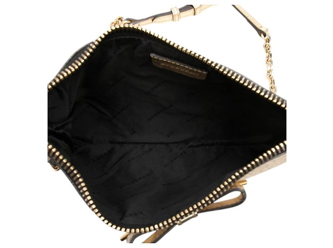 Borsa a tracolla Peyton Bow Burberry in pelle metallizzata oro D'oro - vista 4
