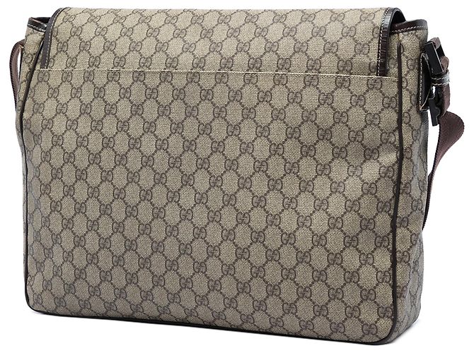 Borsa a tracolla Gucci Beige Large GG Supreme Interlocking G - vista 2