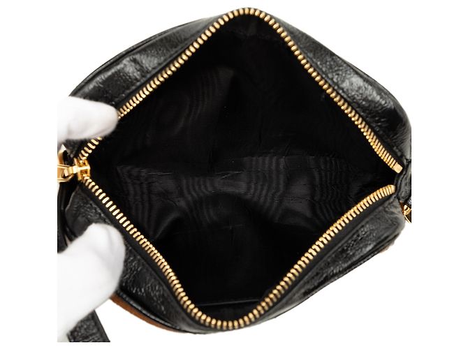 Gucci Mini Borsa a Tracolla Ophidia in Suede Marrone con Web - vista 4