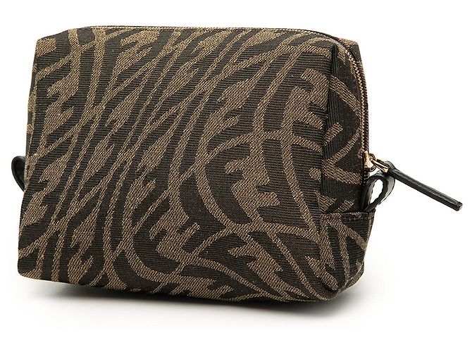 Beauty case Fendi Brown Sarah Coleman Small Zucca Canvas Vertigo Marrone - vista 2