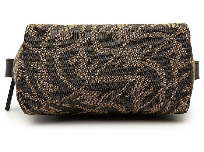 Beauty case Fendi Brown Sarah Coleman Small Zucca Canvas Vertigo Marrone - vista 3