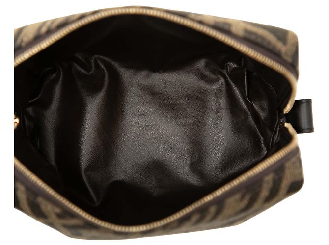 Beauty case Fendi Brown Sarah Coleman Small Zucca Canvas Vertigo Marrone - vista 4