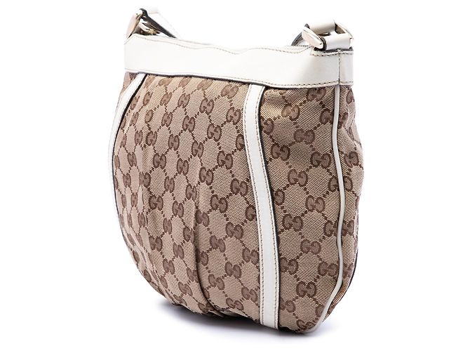 Borsa a tracolla Gucci Abbey D Ring in tela GG beige - vista 2