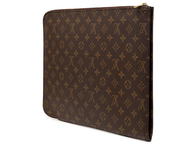 Louis Vuitton Brown Monogram Poche Documents Portfolio Marrone - vista 2