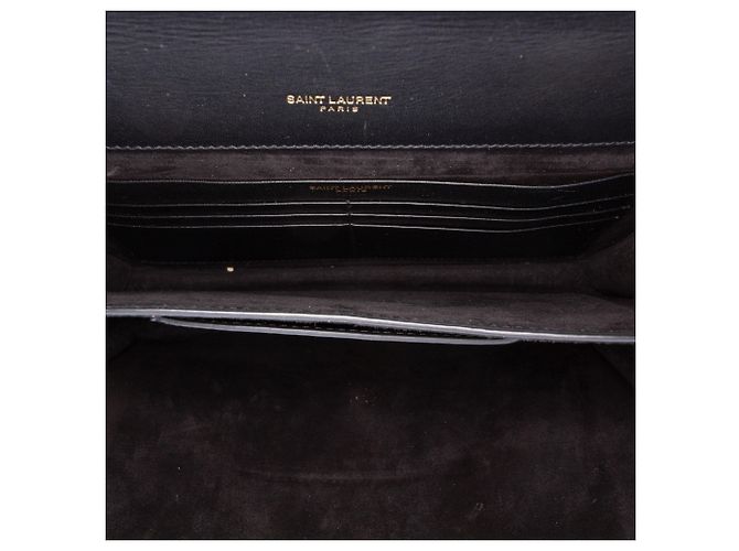 Saint Laurent Borsa a Tracolla Zoe in Pelle Nera Nero - vista 4